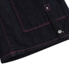 Washed Contrast Star Heart Embroidered Button Wide-Leg Bermuda Shorts