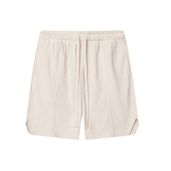 Premium Waffle Knit Side-Slit Shorts