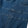 Halter Neck Fitted Denim Midi Dress