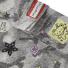 Washed Camo Graffiti Bear Patch Relaxed Wide-Leg Utility Bermuda Shorts