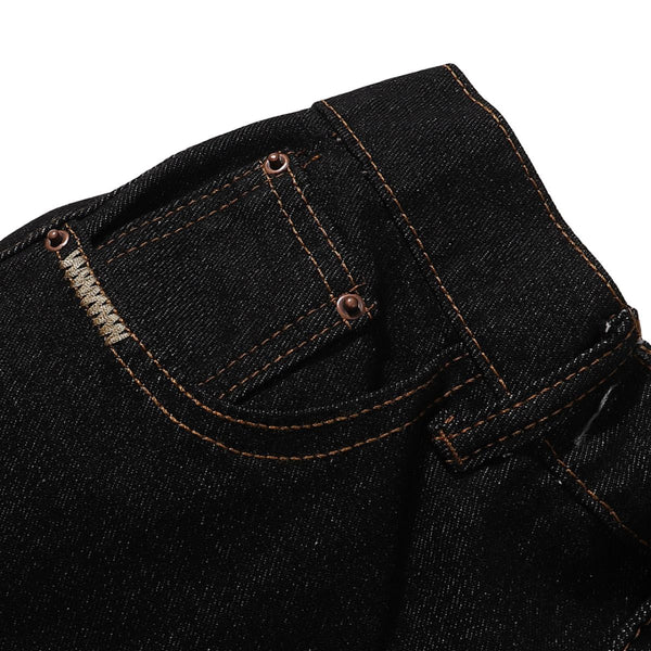 Raw Wash Wide Straight Denim Jeans
