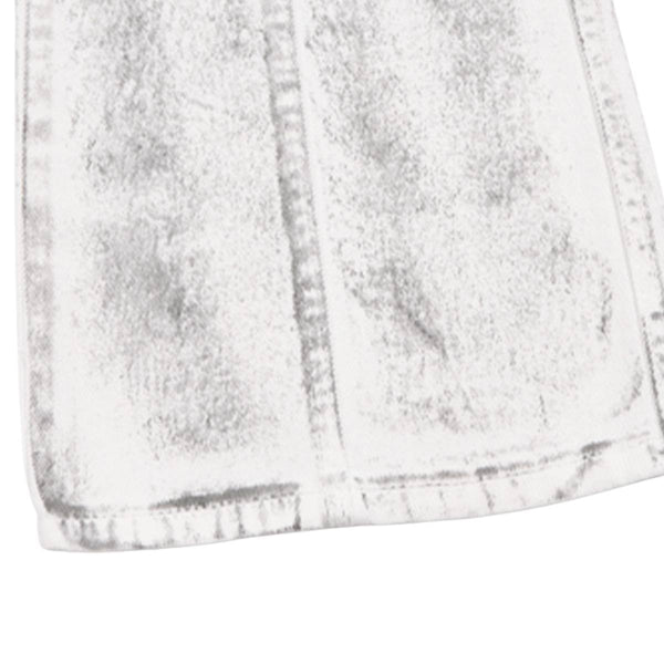 Graffiti Spray Washed Baggy Flared Denim Pants