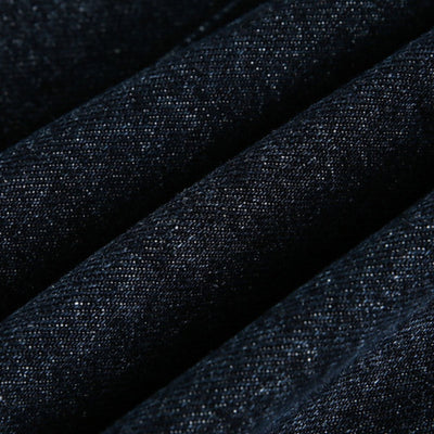 Original Sapphire Turquoise Button Retro Street Loose Washed Distressed Denim Jacket