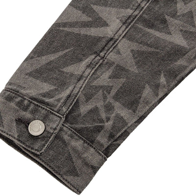 Loose Lighting Pattern Hip-hop Designer Denim Jacket