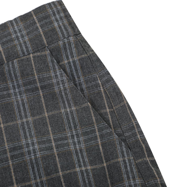 Plaid Multi-Pocket Cropped Cargo Shorts