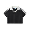 Contrast Panel Y2K Athletic Crop Tee