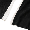 Vintage Inspired Denim Panel Straight Leg Drawstring Pants
