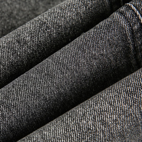 Stitched Diamond Design Relaxed Water-washed Denim Work Jacket