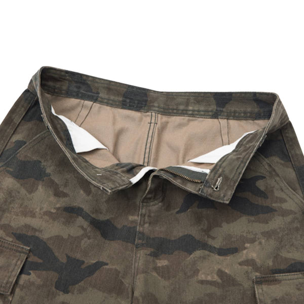 Vintage Camo Heavy Wash Relaxed Cargo Pants