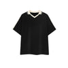 Vintage Waffle Colorblock Boxy Fit Heavyweight Polo T-Shirt