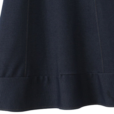 Women's Strapless Belted Denim Midi Dress