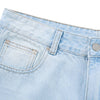 Light Wash Utility Cargo Pocket Wide Leg Jeans