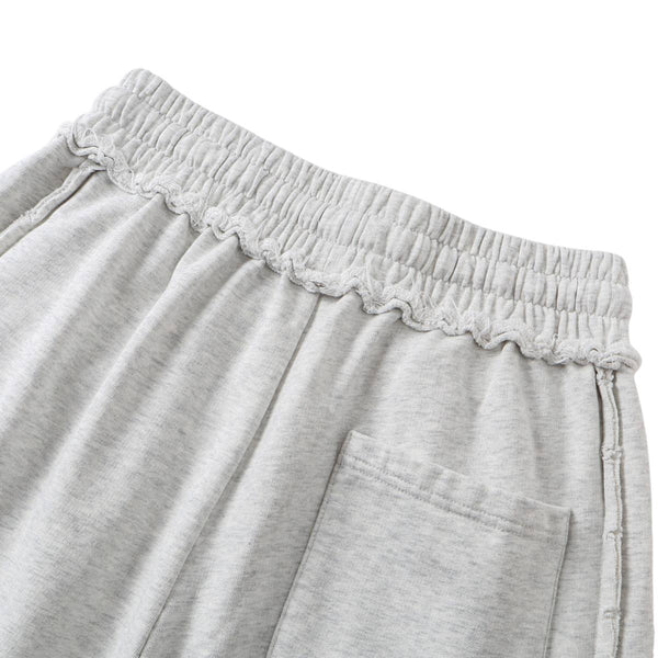 Relaxed Raw Hem Puddle Pants
