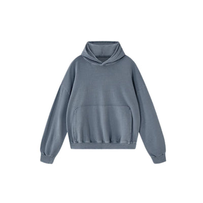 Retro Loose Washed Unique Pockets Hoodie