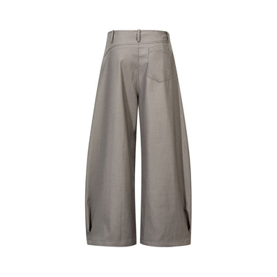 Vintage Curved Wide Leg Draped Trousers
