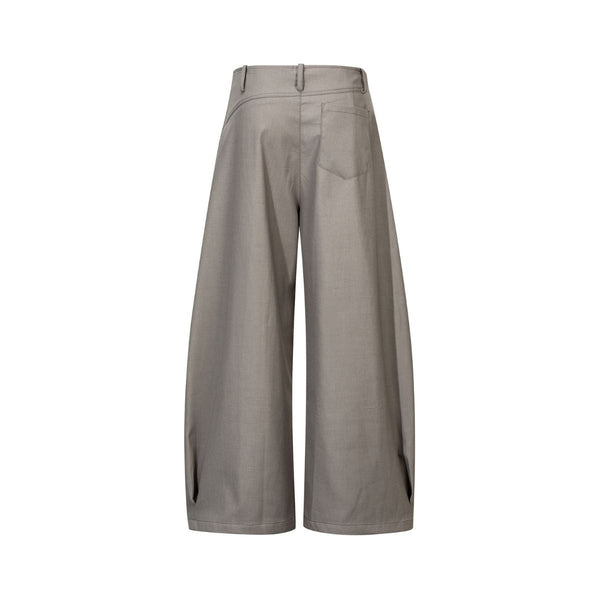 Vintage Curved Wide Leg Draped Trousers