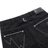 Street Deconstructed Embroidered Slim Flare Jeans