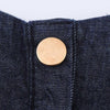Decorative Button Strappy Denim Maxi Dress