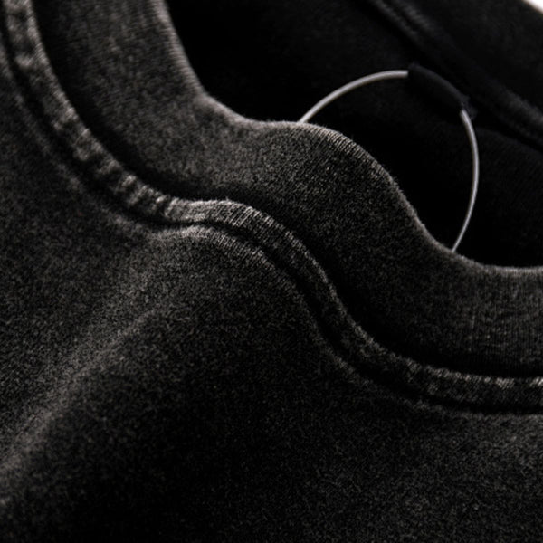 Crew Neck Raglan Short Sleeve Ribbed Tee 315G