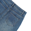 Vintage Washed A-Line Denim Midi Skirt