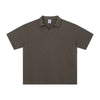 Retro Boxy Wool Blend Seagull Collar Polo Shirt