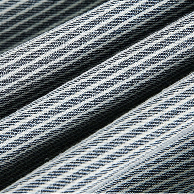 American Striped College Style Embroidered Denim Jacket