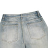 Gradient Washed High Rise Curved Leg Loose Wide Leg Denim Jeans