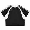 Raglan Sleeve Mesh Panel Sporty Tee