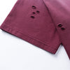 Retro Distressed Cotton Vintage Wash Polo T-Shirt