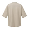 Washed Raw-Edge Pocket Clean Fit Crew Neck Tee