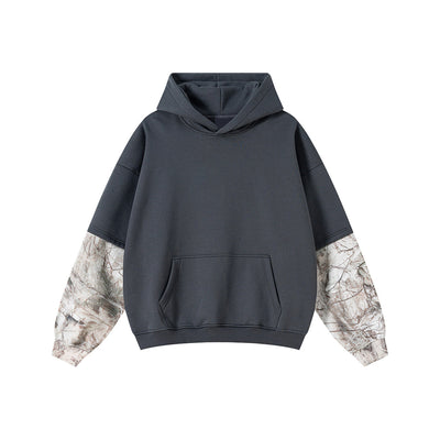 Branch Camo Two-Layer Sleeve Fleece Hoodie