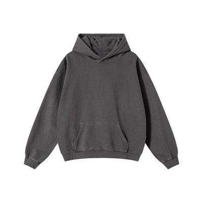 Heavyweight Washed Cotton Kangaroo Pocket Hoodie