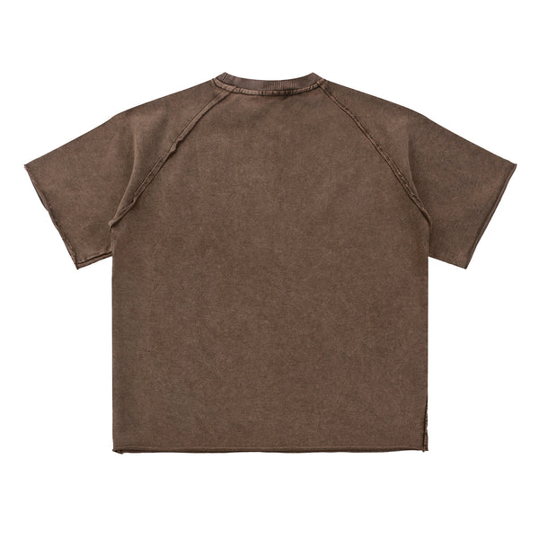 Heavy Washed Wax-Dyed High Street Raglan Tee