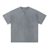 Men's Casual Washed V-Neck T-Shirt 8oz