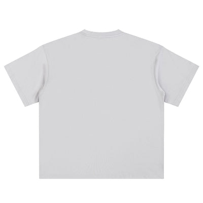 Relaxed Fit Boxy Solid Color Minimal Tee