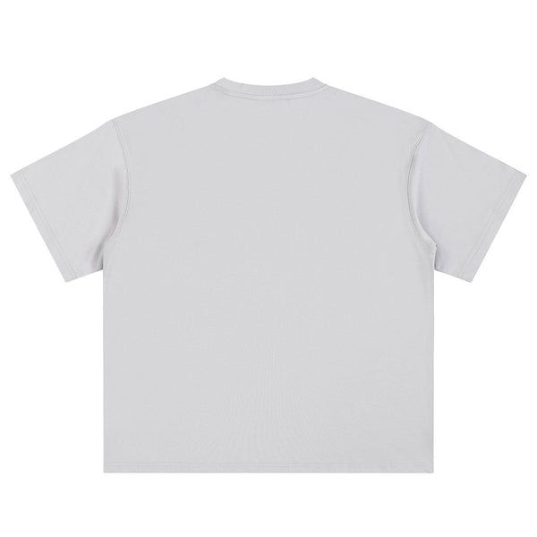 Relaxed Fit Boxy Solid Color Minimal Tee