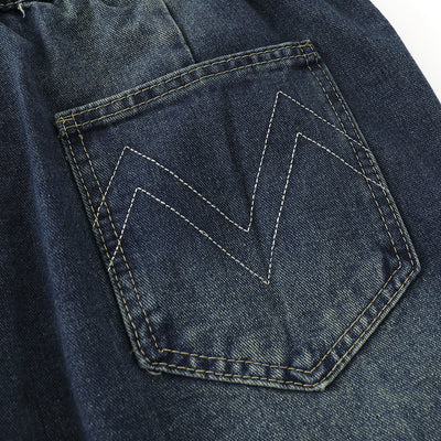 Elastic Waist Decorative Zip Bermuda Shorts