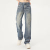 Distressed Patched Star Detail Jeans