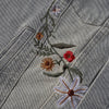Floral Embroidery Denim Trucker Jacket