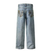 Grunge-Style Paint-Splatter Baggy Jeans