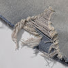 Adjustable Side Buckle Distressed High Waist Shorts