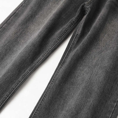 Washed Black Loose-Straight Jeans
