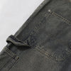 Utility Distressed Straight Leg Denim Jeans