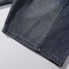 Panel Stitching Detail Dark Washed Denim Shorts