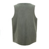 Wax-Dye Waffle Knit Vintage Washed U-Neck Vest