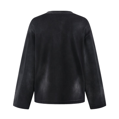 Faded Color Block Pocket Long Sleeve