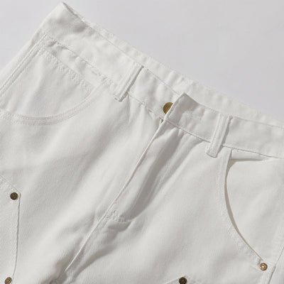 Zipper Hem Slight Flared Leg Cargo Pants