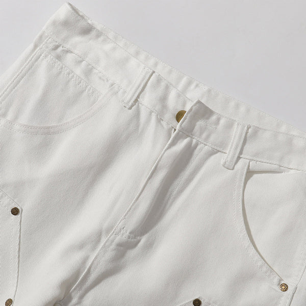 Zipper Hem Slight Flared Leg Cargo Pants