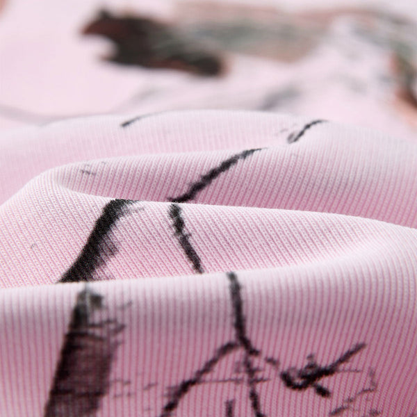 Nature Inspired Pink Camo Leaf Print Casual Tank