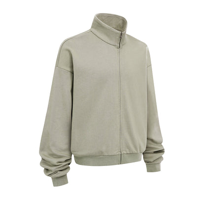 Oversized Zip High Neck Sweatshirt